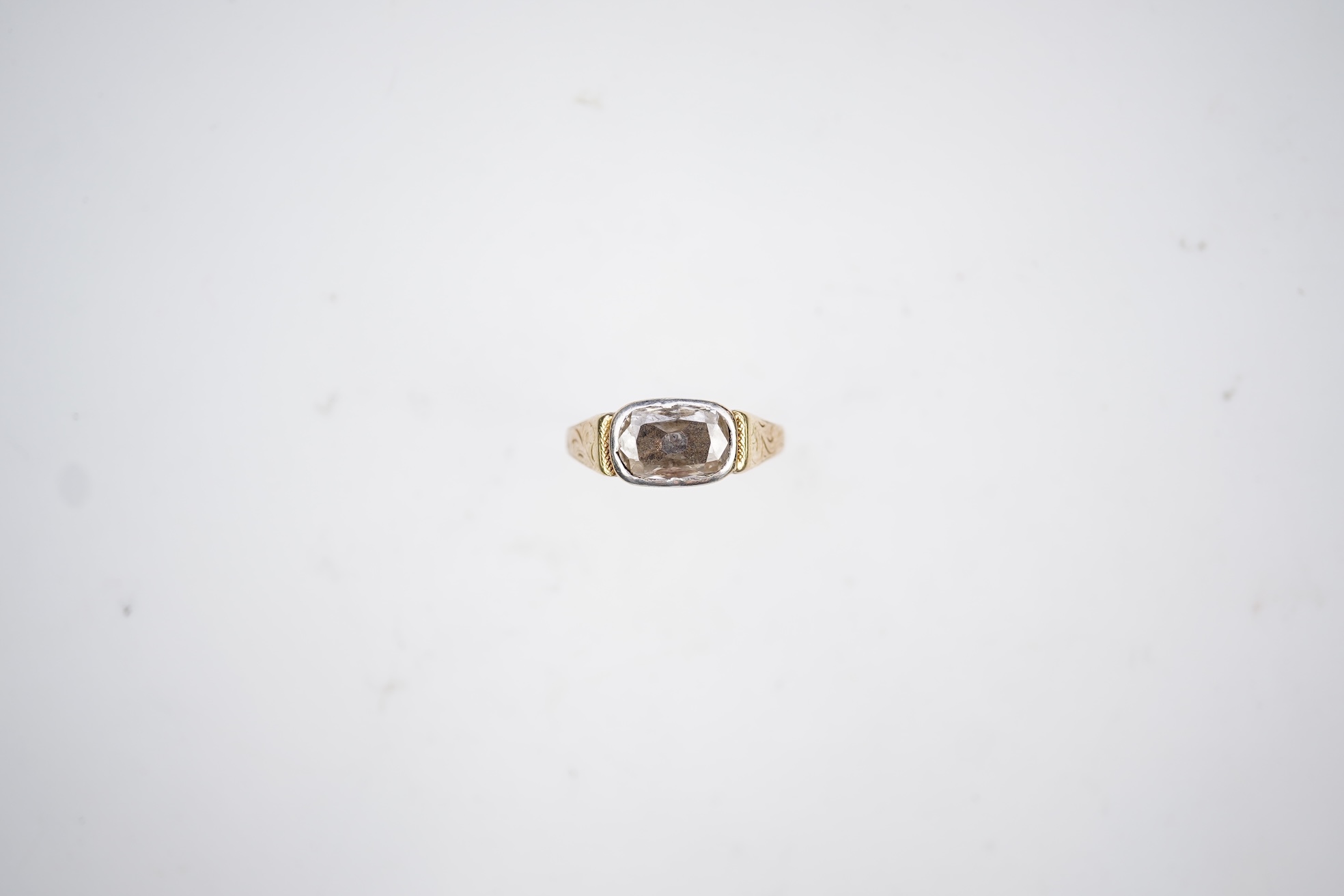 A rare Georgian/early Victorian diamond ring, first half 19th century